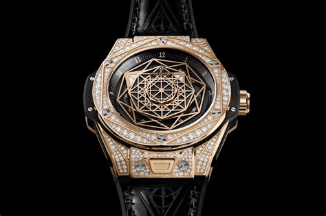 Hublot Big Bang Sang Bleu King Gold Pave .